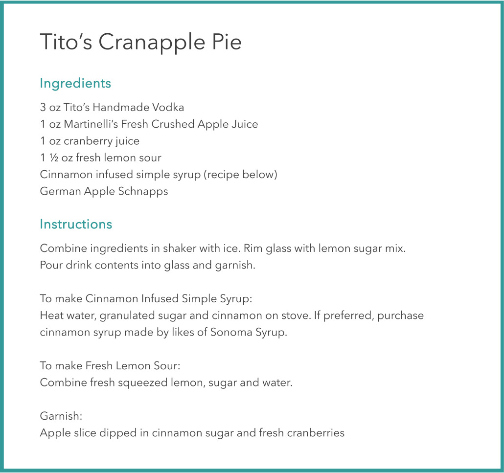 Titos Cranapple Pie Recipe