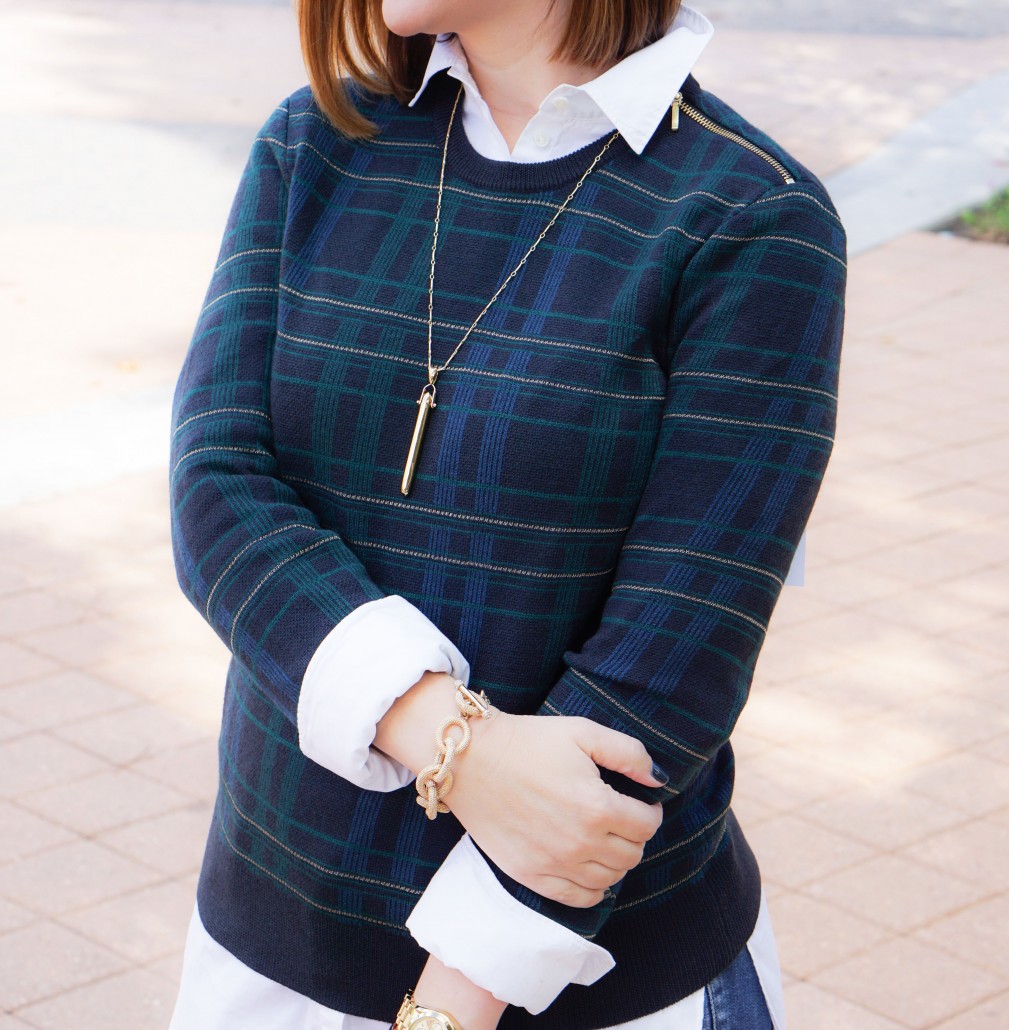 Lyon + Post Delivery - Plaid Sweater