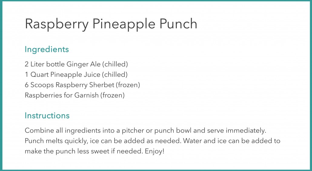 Raspberry Pineapple Punch